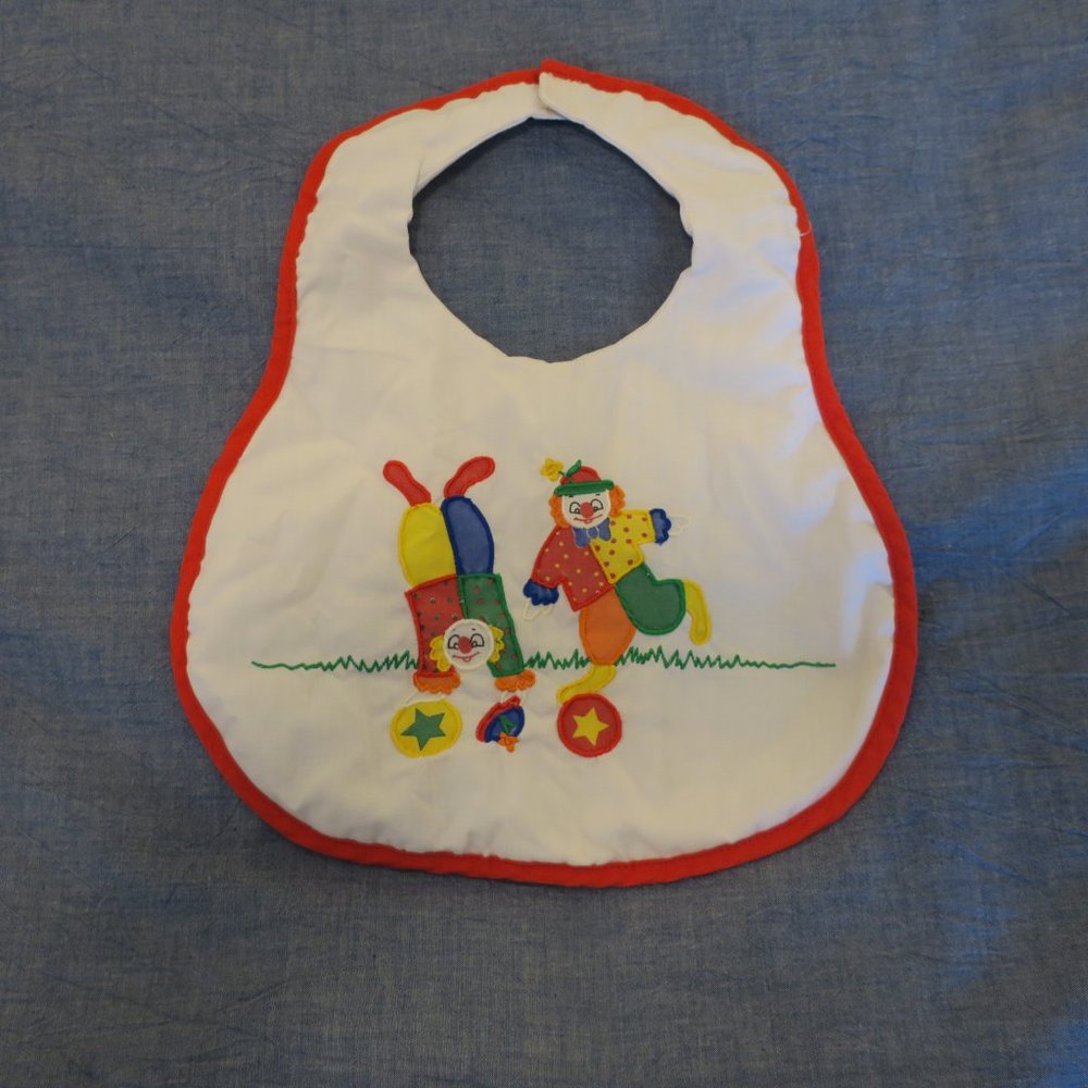 Vintage Clown Bib Super Cute!